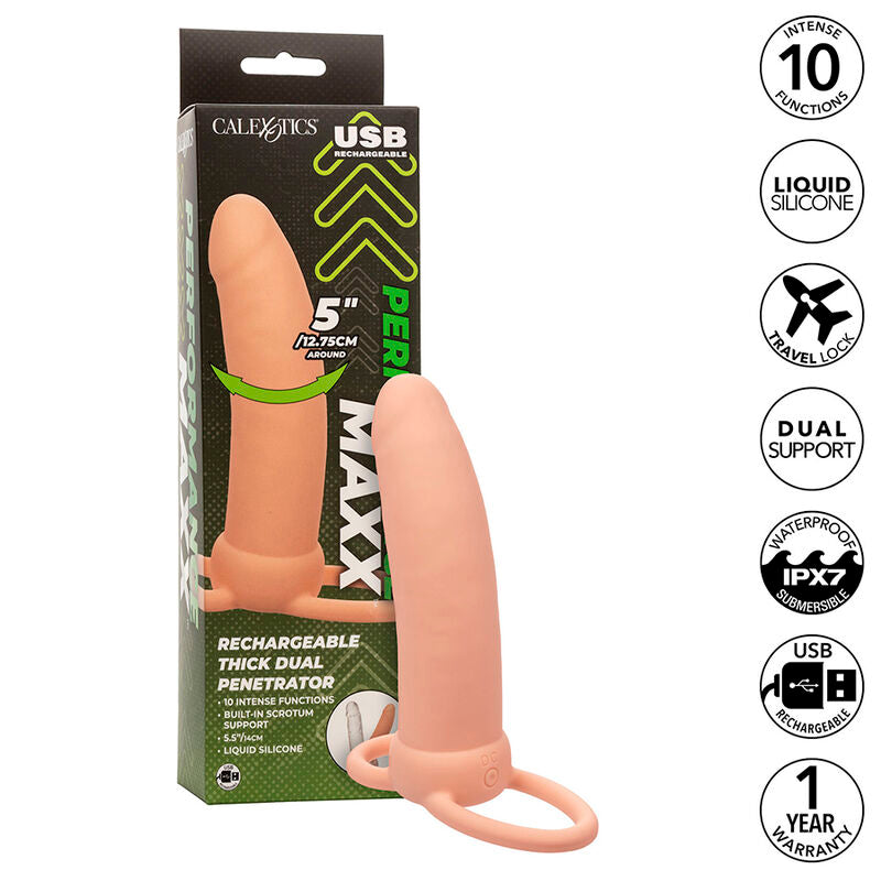 CALEXOTICS - MAXX THICK DOUBLE PÉNÉTRATEUR 10 VIBRATIONS CHAIR CALEXOTICS