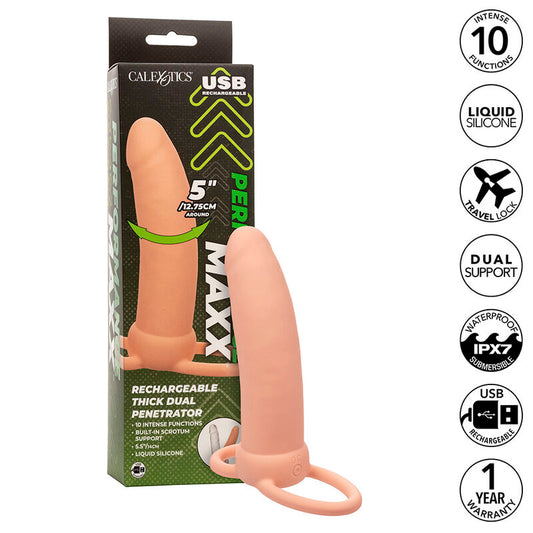 CALEXOTICS - MAXX THICK DOUBLE PÉNÉTRATEUR 10 VIBRATIONS CHAIR CALEXOTICS