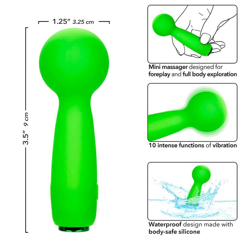 CALEXOTICS - NEON VIBES LE BUBBLY VIBE MINI MASSEUR 10 VIBRATIONS VERT CALEXOTICS