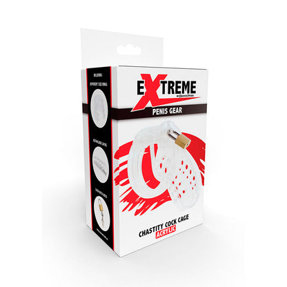 HIDDEN DESIRE - EXTREME CAGE DE CHASTETÉ EN ACRYLIQUE RÉGLABLE TRANSPARENT HIDDEN DESIRE