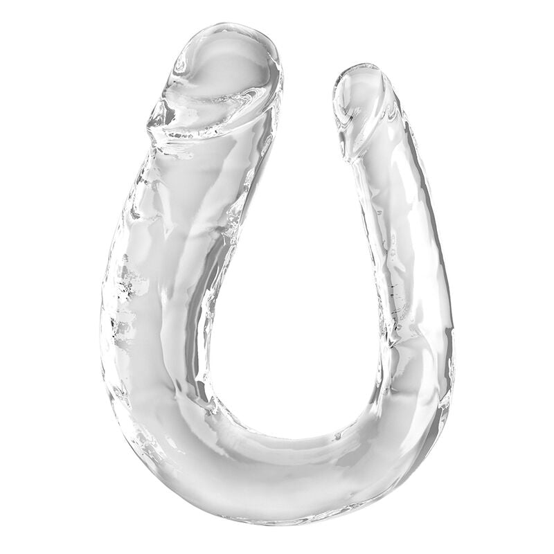 KING COCK - DOUBLE TROUBLE DOUBLE GODE 44 CM TRANSPARENT KING COCK