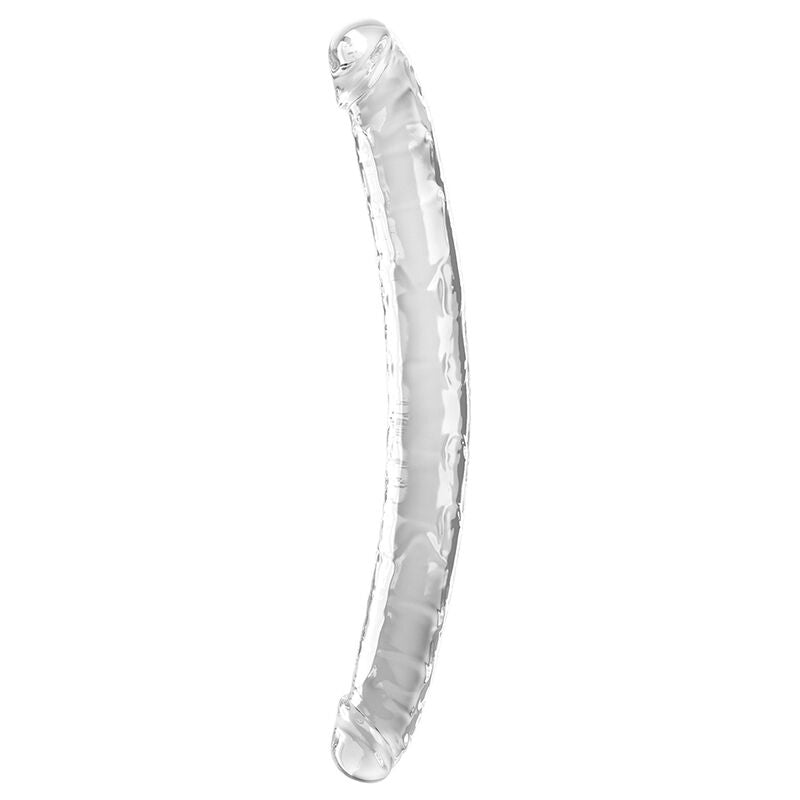KING COCK - DOUBLE TROUBLE DOUBLE GODE 46 CM TRANSPARENT KING COCK