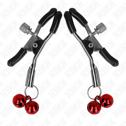 KINK - PINCE À METON DOUBLE CLOCHE ROUGE 6 CM KINK NIPPLE GRIP