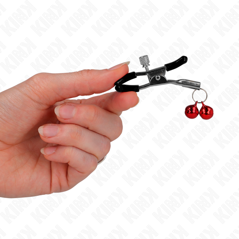 KINK - PINCE À METON DOUBLE CLOCHE ROUGE 6 CM KINK NIPPLE GRIP