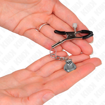 KINK - PINCES À TÉLÉTON PENDENTIF CLOCHE ARGENT 6 CM KINK NIPPLE GRIP