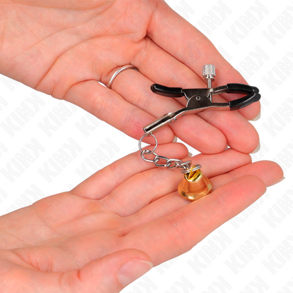 KINK - PINCES À TÉLÉMON PENDENTIF CLOCHE OR 6 CM KINK NIPPLE GRIP