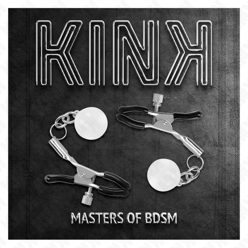 KINK - PINCES À METON BILLES DE VERRE ARGENT 6 CM KINK NIPPLE GRIP