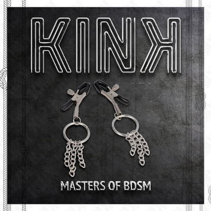 KINK - PINCE A METON O RING ET PETITE CHAINE ARGENT 6 CM KINK NIPPLE GRIP