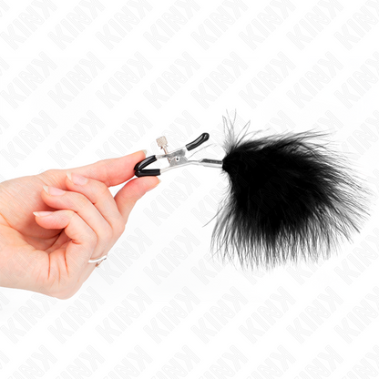 KINK - PINCE À METON PLUME NOIR 7 CM KINK NIPPLE GRIP