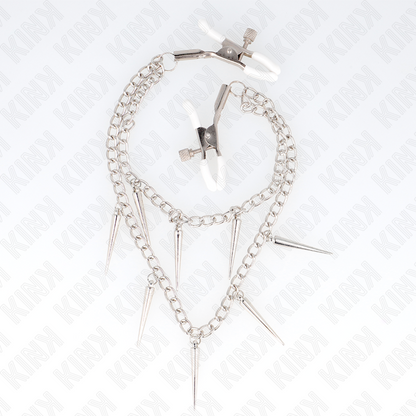 KINK - PINCES À METELIER AVEC CHAÎNES À POINTES 30 CM KINK NIPPLE GRIP
