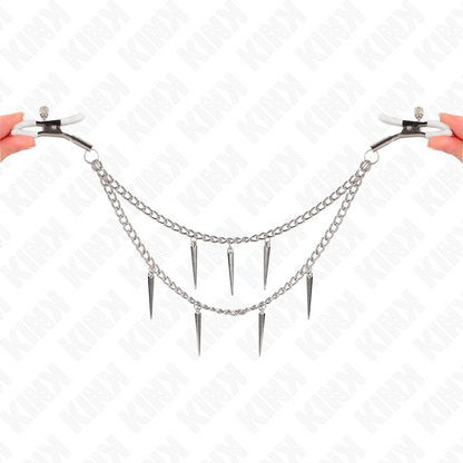 KINK - PINCES À METELIER AVEC CHAÎNES À POINTES 30 CM KINK NIPPLE GRIP