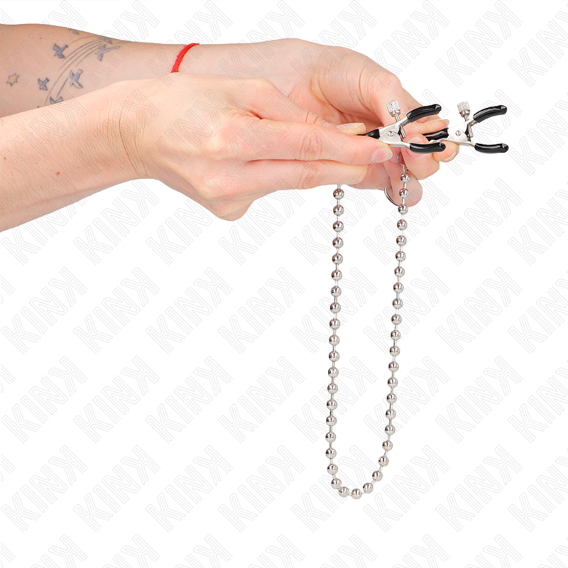 KINK - PINCES À TÉLÉTON CHAÎNE DE BILLES 30 CM KINK NIPPLE GRIP