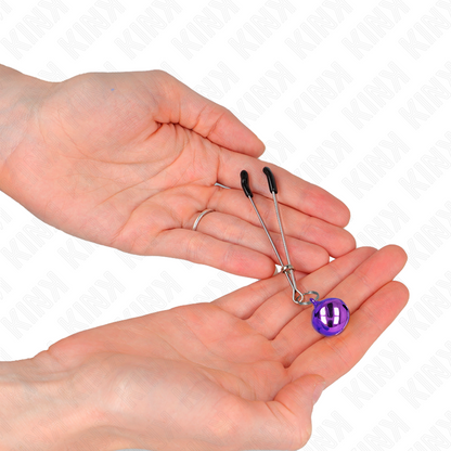 KINK - PINCES À TÉLÉPHONE MINCE CLOCHE VIOLET 7 CM KINK NIPPLE GRIP