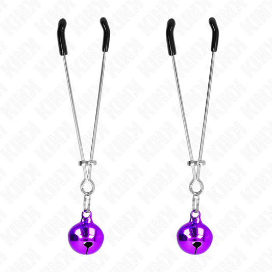 KINK - PINCES À TÉLÉPHONE MINCE CLOCHE VIOLET 7 CM KINK NIPPLE GRIP