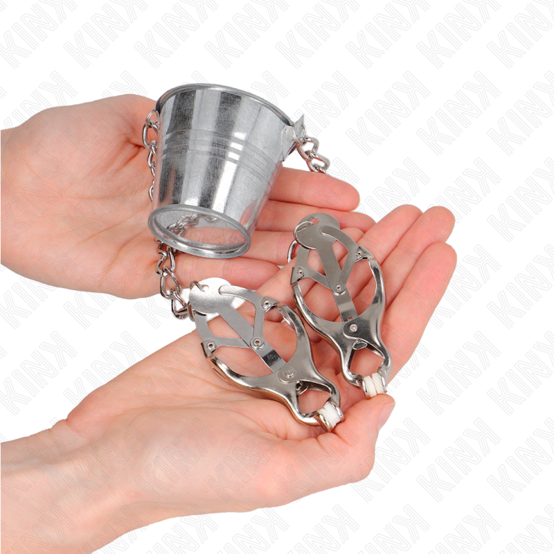 KINK - PINCES À METELIER AVEC SEAU ARGENT KINK NIPPLE GRIP