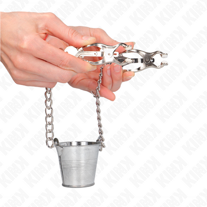 KINK - PINCES À METELIER AVEC SEAU ARGENT KINK NIPPLE GRIP