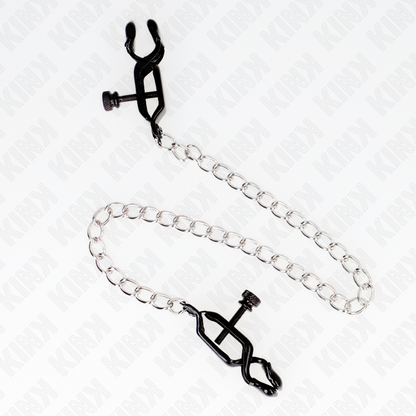 KINK - PINCES À TAMELON CHAÎNE PLATE ARGENT 30 CM KINK NIPPLE GRIP
