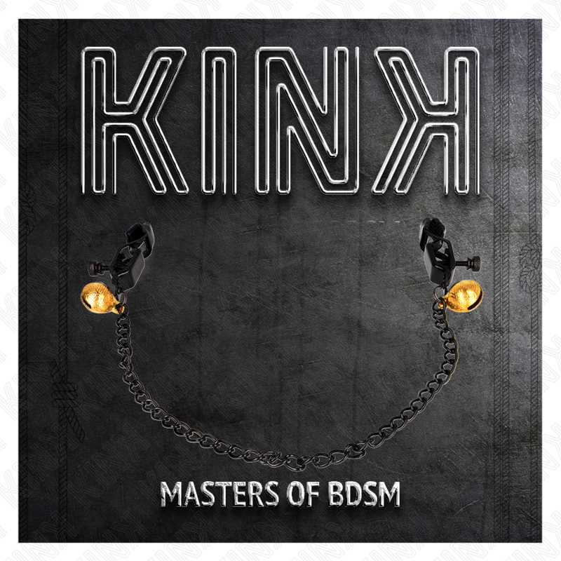 KINK - PINCES À METON CHAÎNE PLATE ET CLOCHE ARGENT 30 CM KINK NIPPLE GRIP