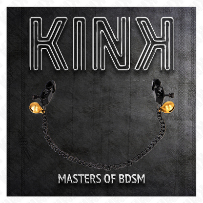 KINK - PINCES À METON CHAÎNE PLATE ET CLOCHE ARGENT 30 CM KINK NIPPLE GRIP