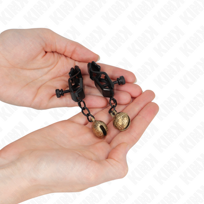 KINK - PINCES À METELONS STYLE CLOCHE NOIR 7 CM KINK NIPPLE GRIP