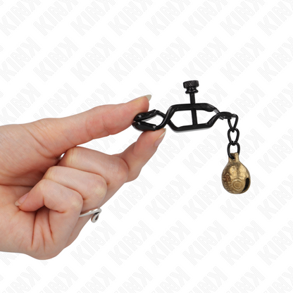 KINK - PINCES À METELONS STYLE CLOCHE NOIR 7 CM KINK NIPPLE GRIP