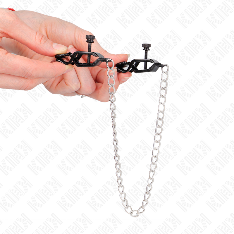 KINK - PINCES À TAMELON CHAÎNE PLATE ARGENT 30 CM KINK NIPPLE GRIP