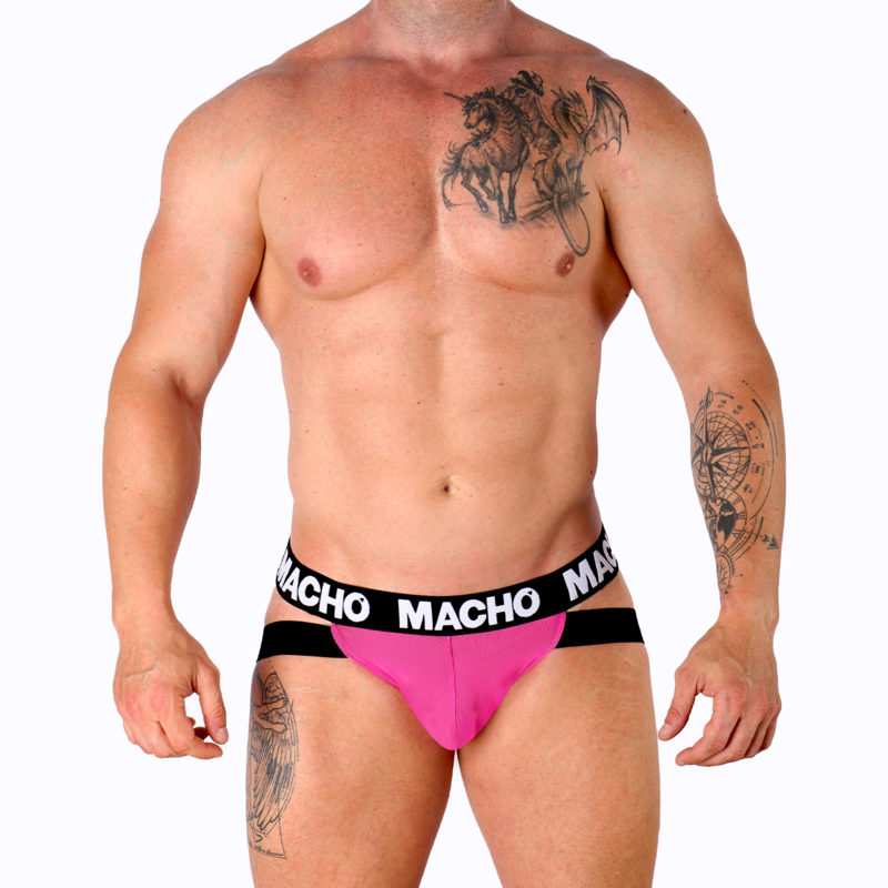 MACHO - MX28FR JOCK ROSE NÉON M MACHO UNDERWEAR