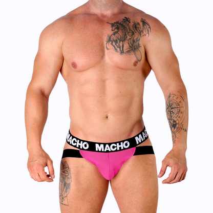 MACHO - MX28FR JOCK ROSE NÉON M MACHO UNDERWEAR