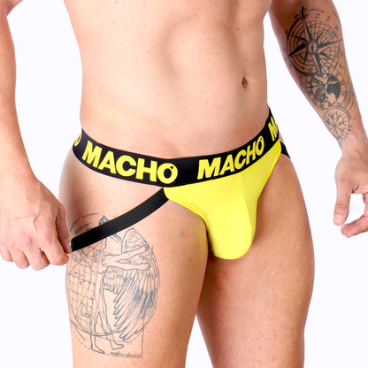 MACHO - MX25A JOCK LYCRA JAUNE S MACHO UNDERWEAR
