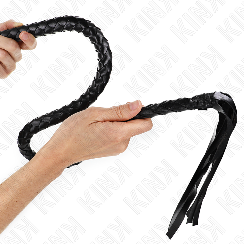 KINK - FOUET SERPENT AVEC ANNEAU À MAIN NOIR 65 CM KINK IMPACT & TOUCH