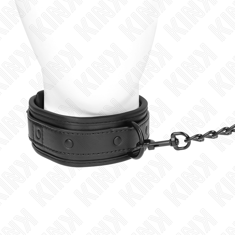 KINK - COLLIER DE BONDAGE EN NÉOPRÈNE MODÈLE 2 AVEC CEINTURE 78 CM RÉGLABLE 37,5 X 49,5 CM KINK COLLAR & GAG