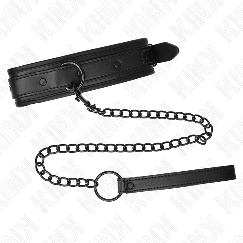 KINK - COLLIER DE BONDAGE EN NÉOPRÈNE MODÈLE 2 AVEC CEINTURE 78 CM RÉGLABLE 37,5 X 49,5 CM KINK COLLAR & GAG
