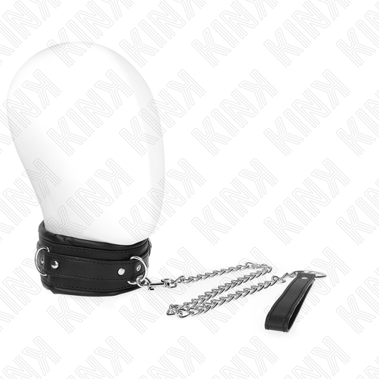 KINK - COLLIER LOURD AVEC CEINTURE 65 CM MODÈLE 4 RÉGLABLE 36,5-50 CM KINK COLLAR & GAG