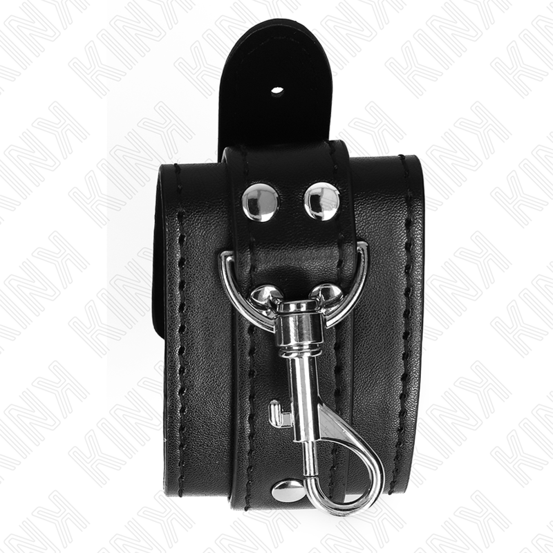 KINK - APPAREILS-POIGNETS VERROUILLABLES DUNGEON NOIR AJUSTABLES 21-28 CM X 5,5 CM KINK WRIST RESTRAINT