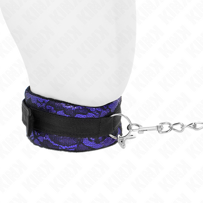KINK - COLLIER COURT EN DENTELLE DE VELOURS AVEC CEINTURE 105 CM AVEC GARNITURE EN NYLON 44 X 5,5 CM KINK COLLAR & GAG