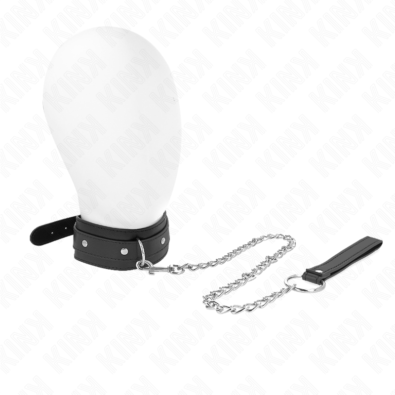 KINK - COLLIER AVEC LAISSE 65 CM 1 ANNEAU RÉGLABLE 38-49 CM X 5 CM KINK COLLAR & GAG