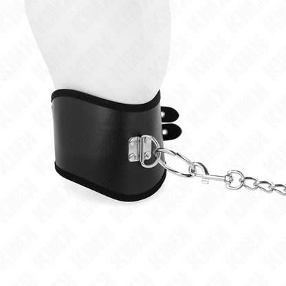 KINK - COLLIER 65 CM AVEC LARGE BRACELET RÉGLABLE 40-55 CM X 10 CM KINK COLLAR & GAG