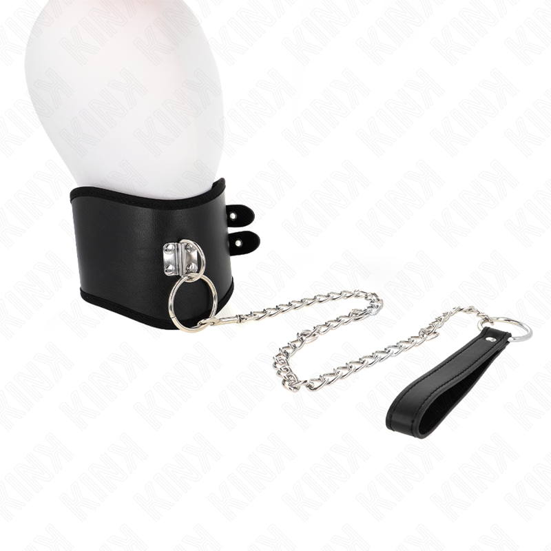 KINK - COLLIER 65 CM AVEC LARGE BRACELET RÉGLABLE 40-55 CM X 10 CM KINK COLLAR & GAG