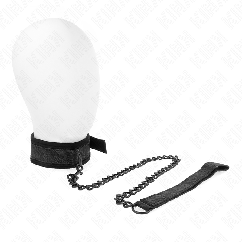 KINK - COLLIER MODÈLE BASIC AVEC LAISSE 77 CM MODÈLE 5 AJUSTABLE 34-54 CM X 5 CM KINK COLLAR & GAG