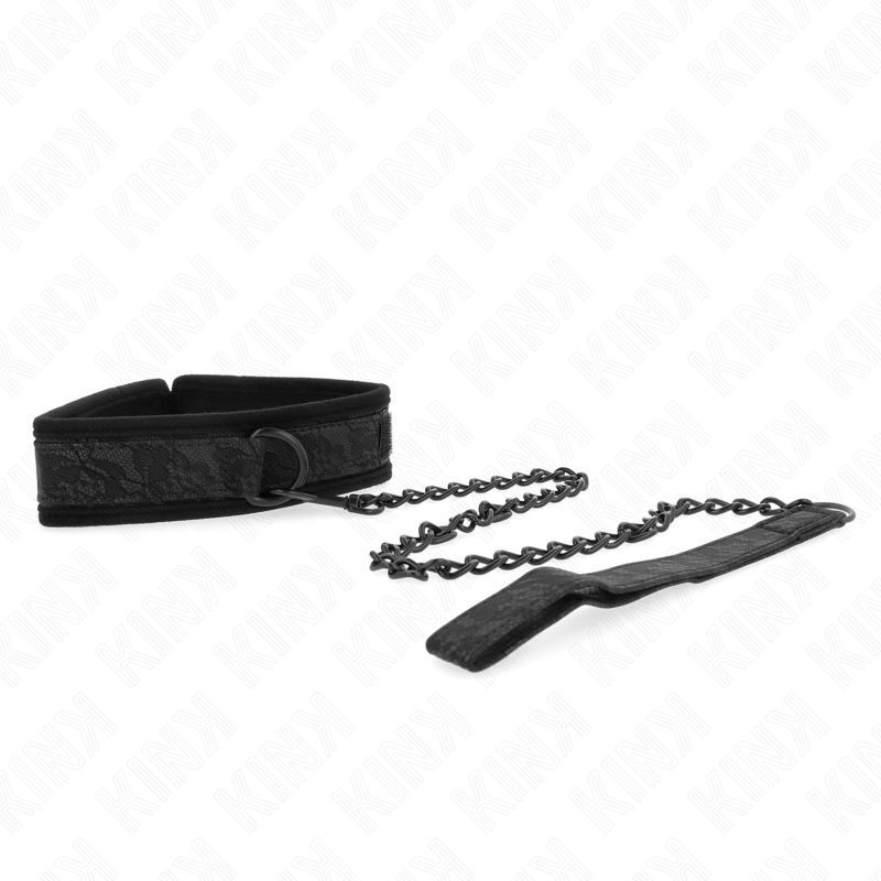 KINK - COLLIER MODÈLE BASIC AVEC LAISSE 77 CM MODÈLE 5 AJUSTABLE 34-54 CM X 5 CM KINK COLLAR & GAG