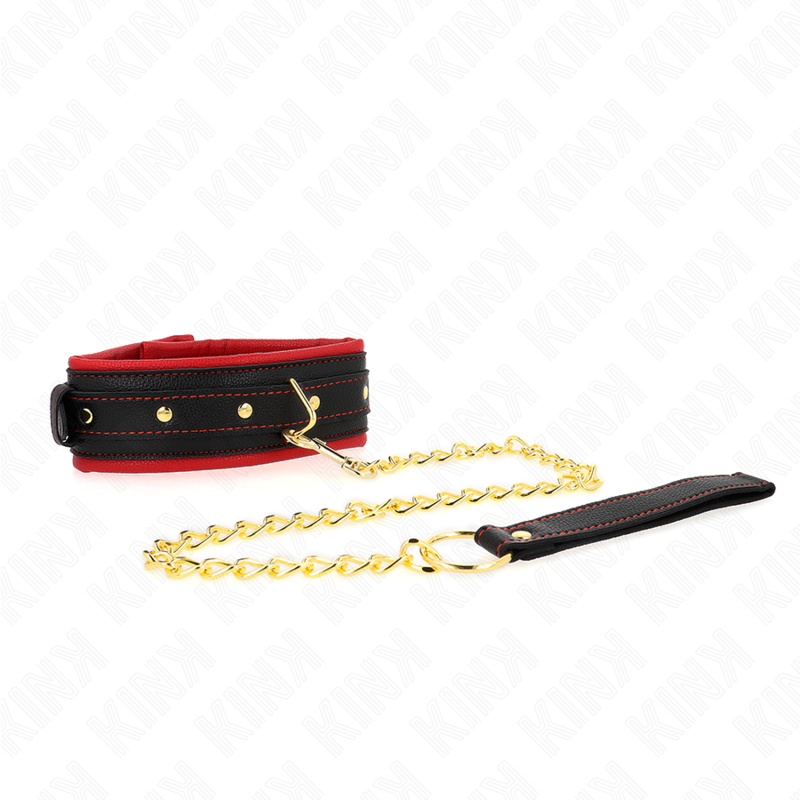 KINK - COLLIER AVEC LAISSE EN TISSU UNI AJUSTABLE 33-48 CM X 5,7 CM KINK COLLAR & GAG