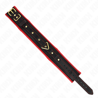 KINK - COLLIER AVEC LAISSE EN TISSU UNI AJUSTABLE 33-48 CM X 5,7 CM KINK COLLAR & GAG