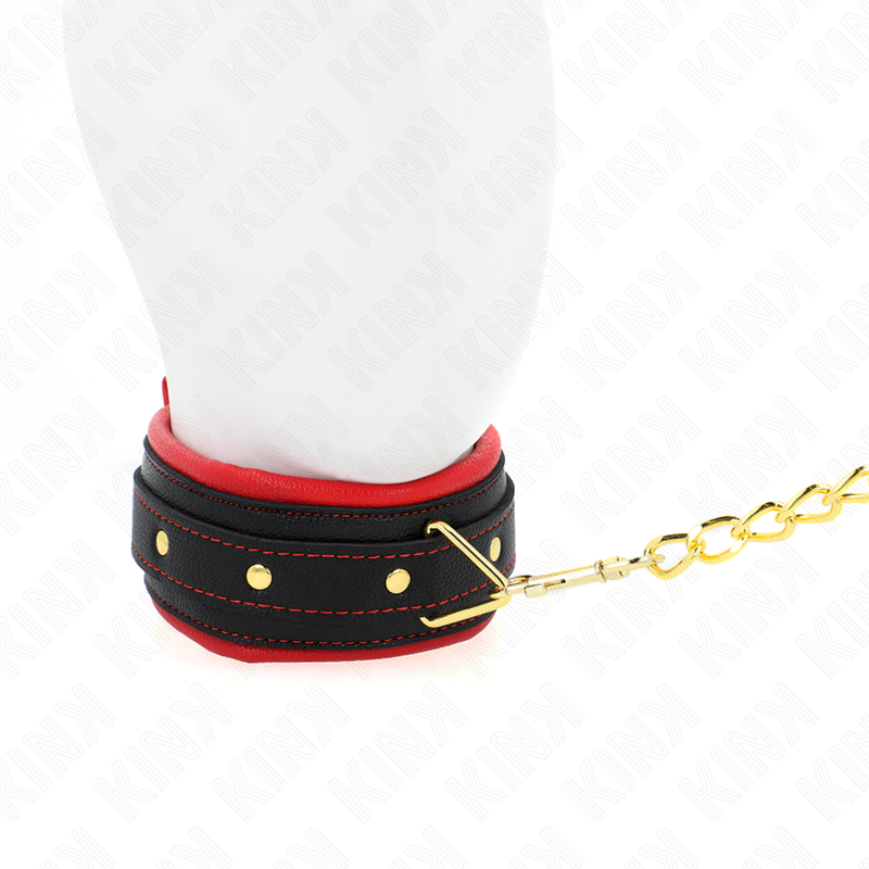 KINK - COLLIER AVEC LAISSE EN TISSU UNI AJUSTABLE 33-48 CM X 5,7 CM KINK COLLAR & GAG