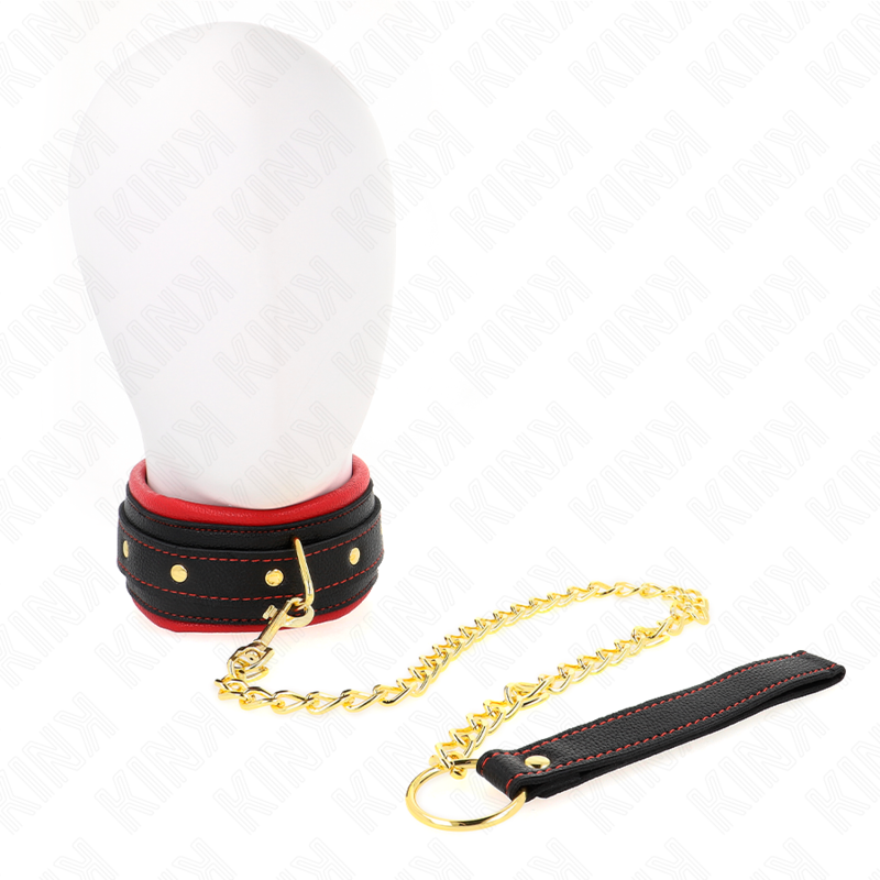 KINK - COLLIER AVEC LAISSE EN TISSU UNI AJUSTABLE 33-48 CM X 5,7 CM KINK COLLAR & GAG
