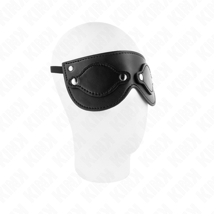 KINK - MASQUE EN CUIRETTE AVEC CACHE-YEUX DÉTACHABLES 22 x 9 CM KINK MASKED ALLURE