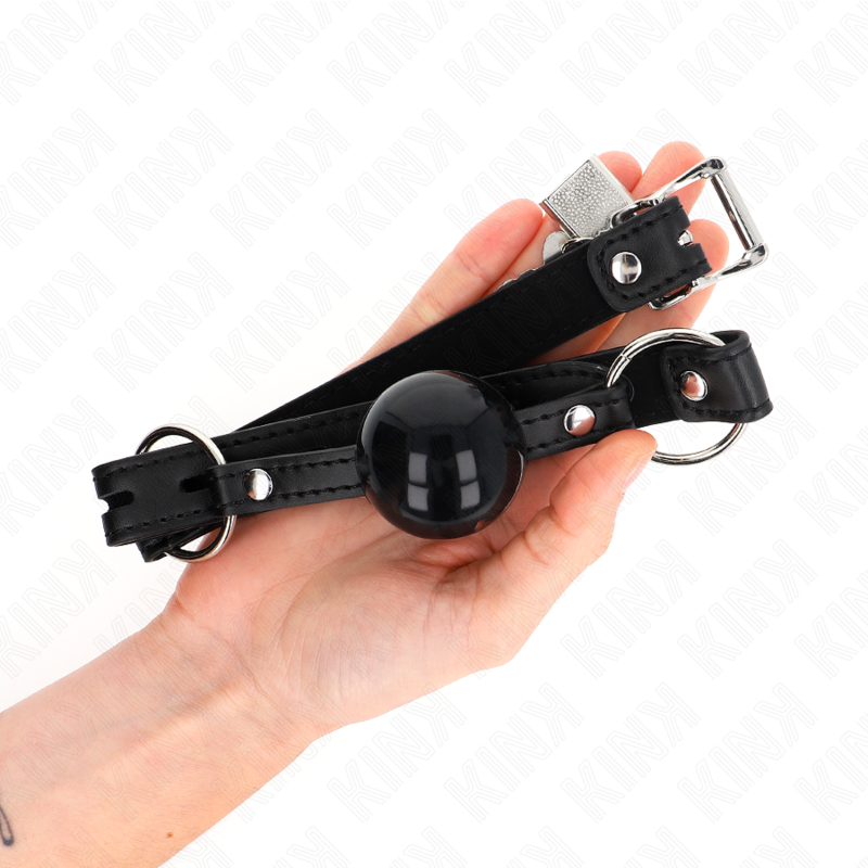 KINK - BÂTON TPE BALLE 4 CM AVEC SERRURE NOIRE 60 x 2 CM KINK COLLAR & GAG