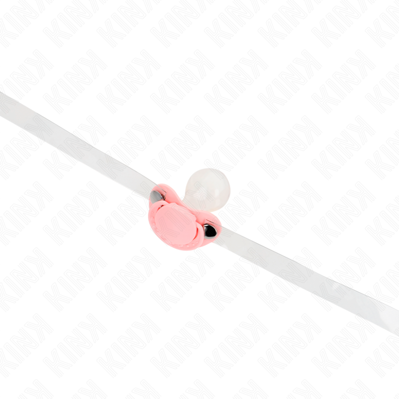 KINK - GAG EN FORME DE SUCETTE ROSE 5,5 x 4 CM AJUSTABLE 43-60 CM KINK COLLAR & GAG