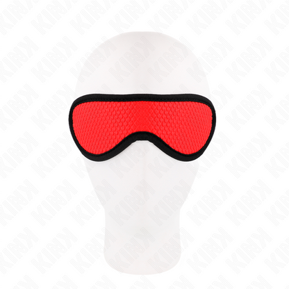 KINK - BANDAGE TEXTURÉ À ÉCAILLES AVEC BORD RECOUVERT ROUGE 20 x 7 CM KINK MASKED ALLURE