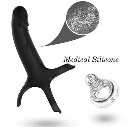 ARMONY - GODE AVEC ANNEAU ET VIBRATEUR NOIR ARMONY FOR HIM