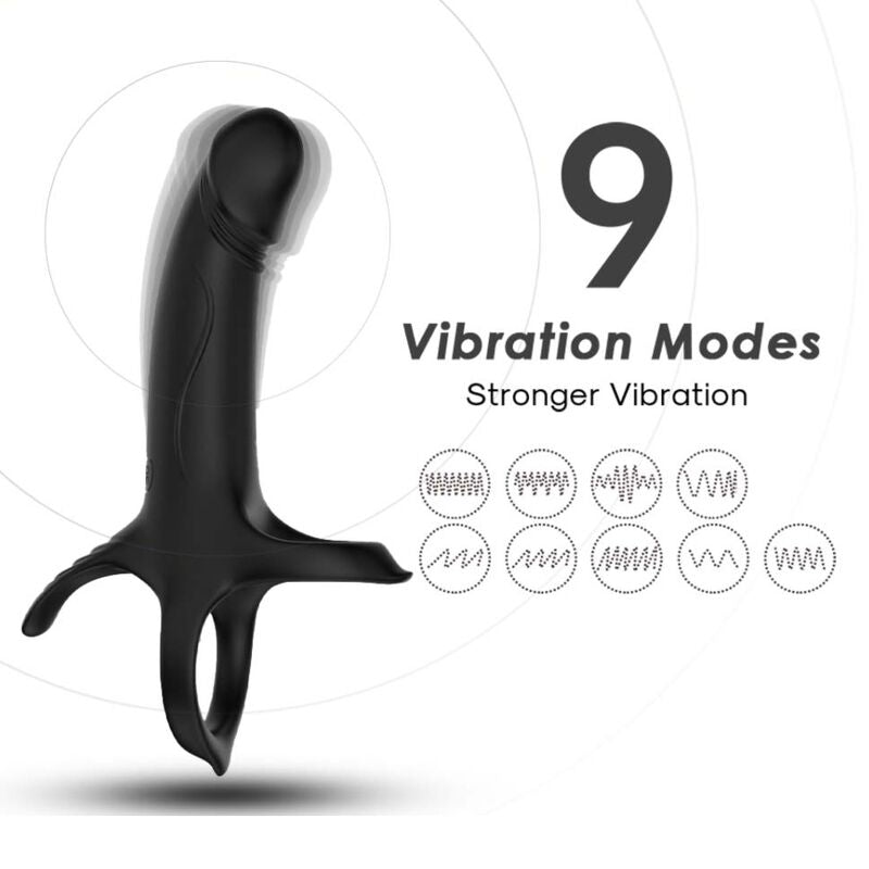 ARMONY - GODE AVEC ANNEAU ET VIBRATEUR NOIR ARMONY FOR HIM